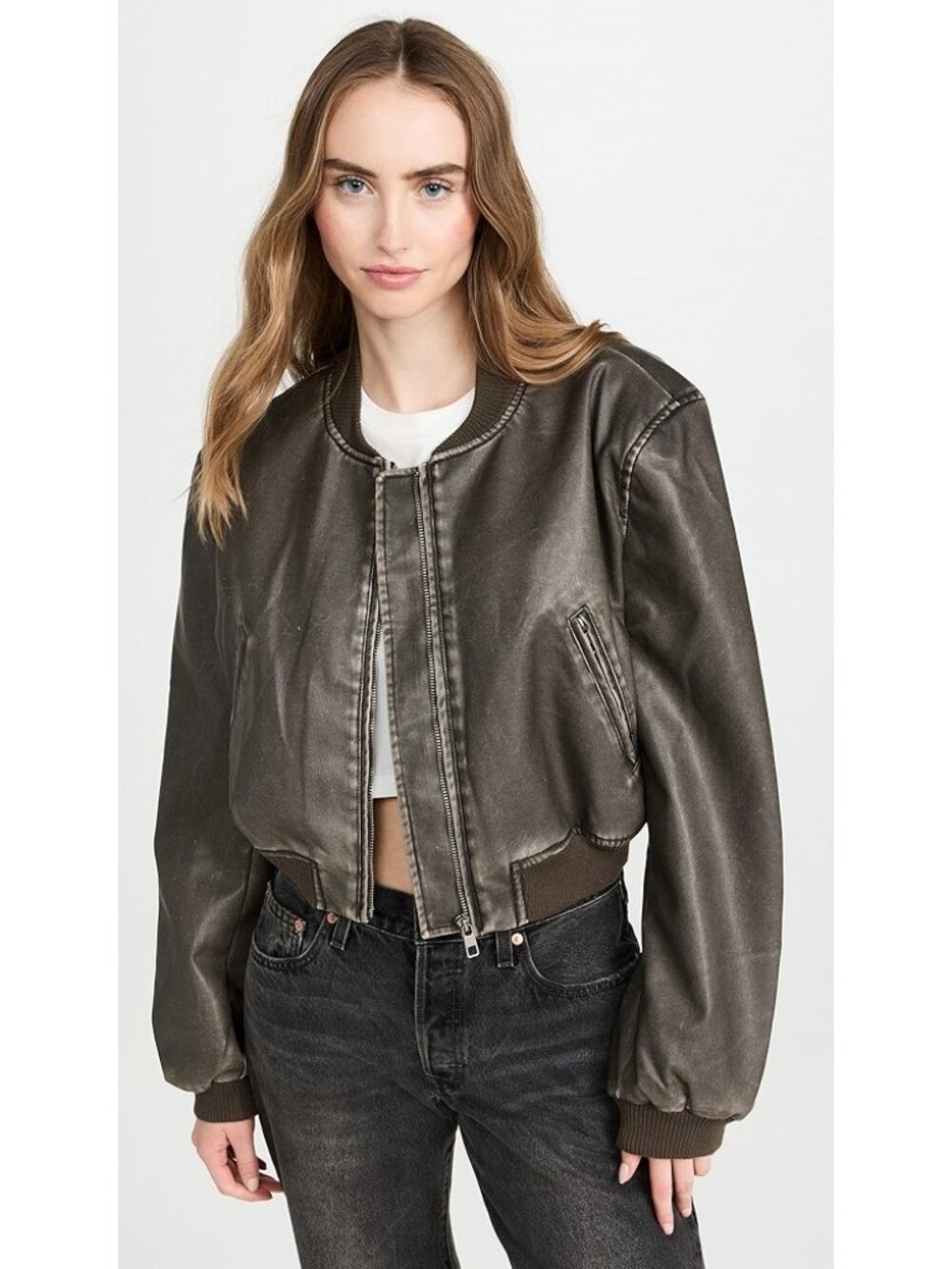 LIONESS Women's Allure Bomber Size S in Charcoal